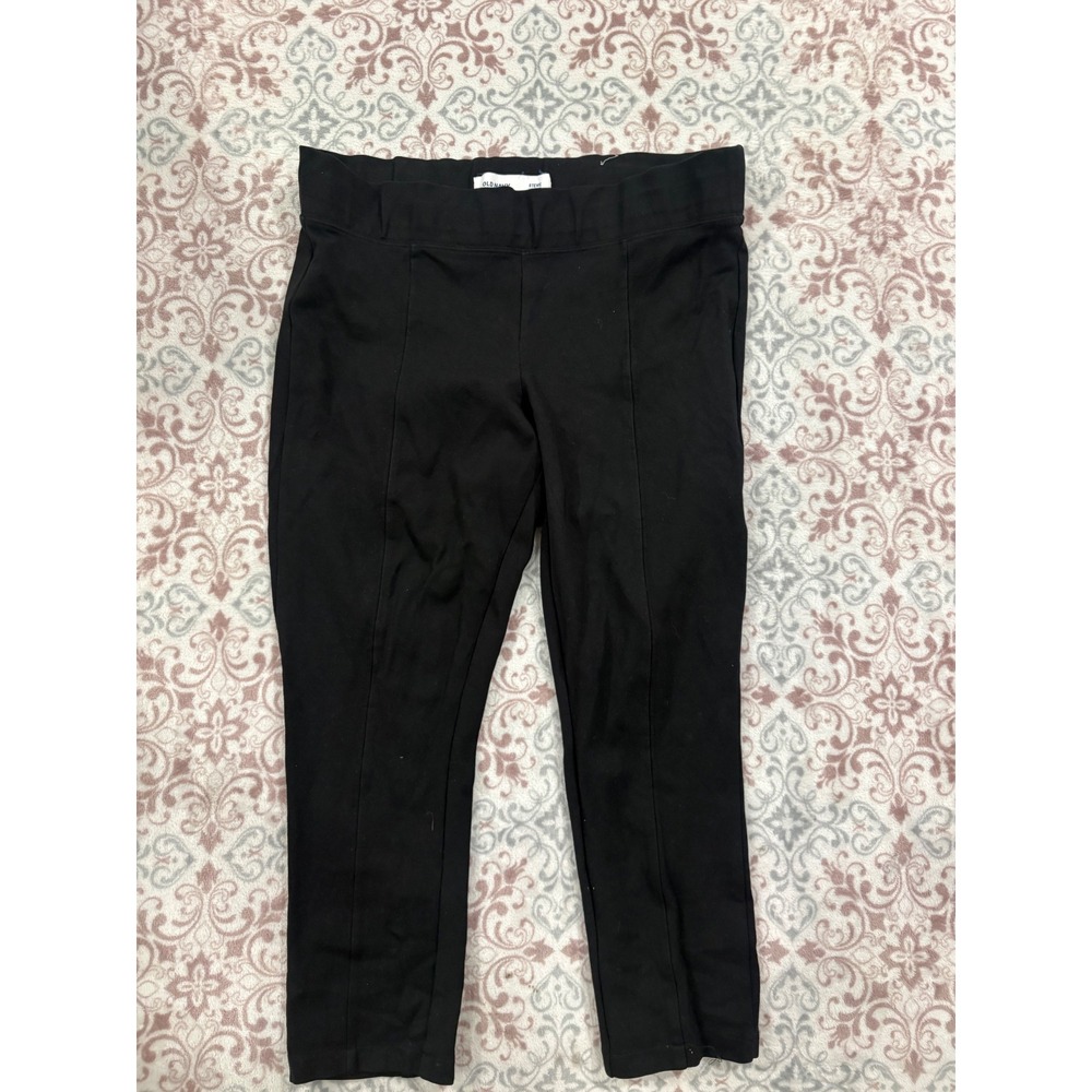 Old Navy Stevie High Rise Skinny Ponte Pants Black Size Large Cropped Workwear